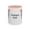 11oz-yorkipoo-mug-dad-pink 11oz Yorkipoo Dog Dad Mug, Pink, front view