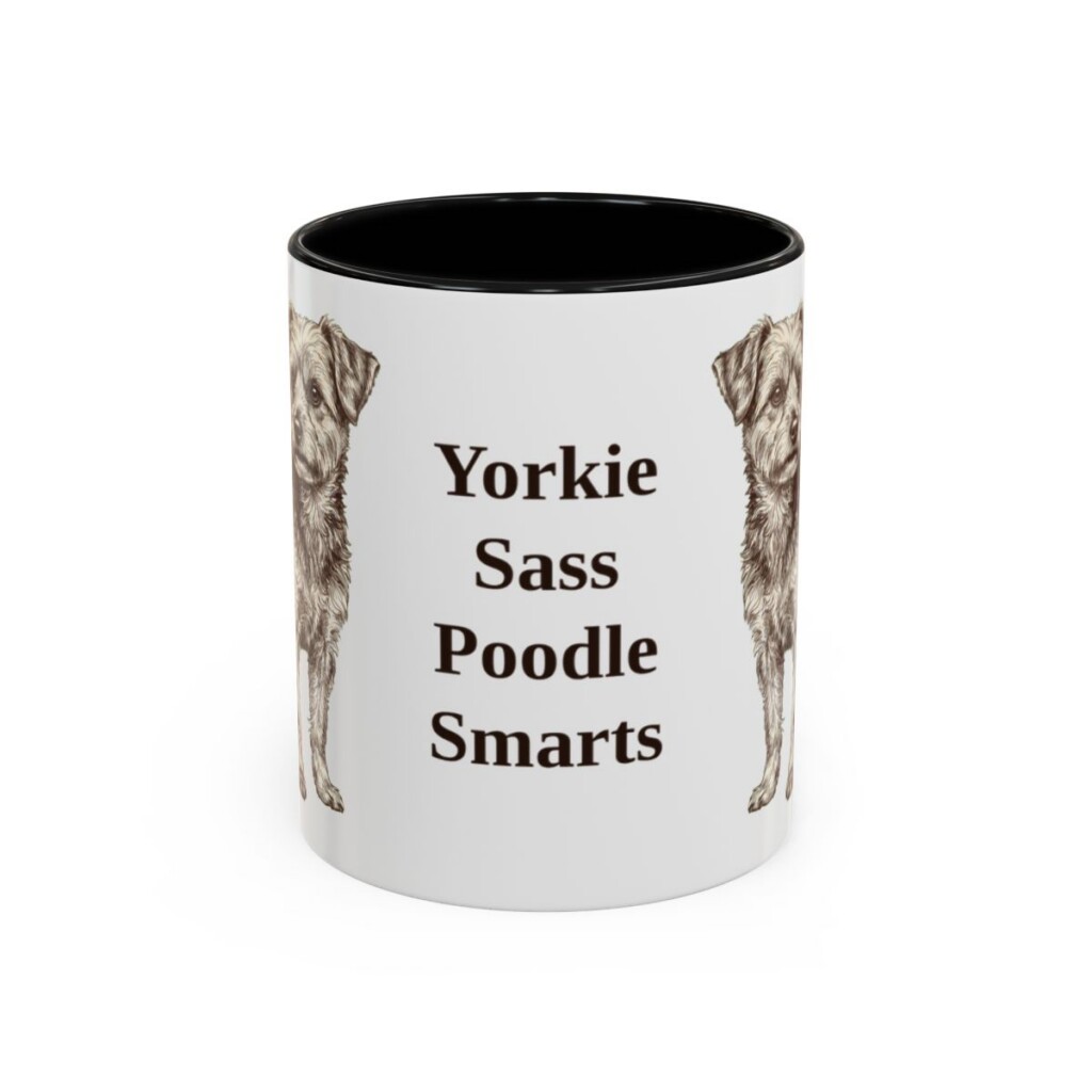 11oz-yorkipoo-mug-humor-black-front 11oz Funny Yorkipoo Mug, Black, front view