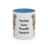 11oz-yorkipoo-mug-humor-light-blue 11oz Funny Yorkipoo Mug, Light Blue, front view