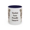 11oz-yorkipoo-mug-humor-navy 11oz Funny Yorkipoo Mug, Navy, front view