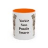 11oz-yorkipoo-mug-humor-orange 11oz Funny Yorkipoo Mug, Orange, front view