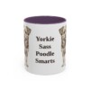 11oz-yorkipoo-mug-humor-purple 11oz Funny Yorkipoo Mug, Purple, front view