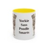 11oz-yorkipoo-mug-humor-yellow 11oz Funny Yorkipoo Mug, Yellow, front view
