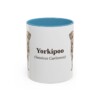11oz-yorkipoo-mug-latin-light-blue 11oz Yorkipoo Latin Mug, Light Blue, front view