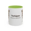 11oz-yorkipoo-mug-latin-light-green 11oz Yorkipoo Latin Mug, Light Green, front view