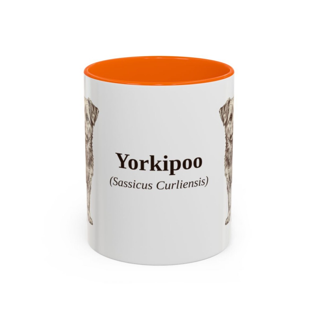 11oz-yorkipoo-mug-latin-orange 11oz Yorkipoo Latin Mug, Orange, front view