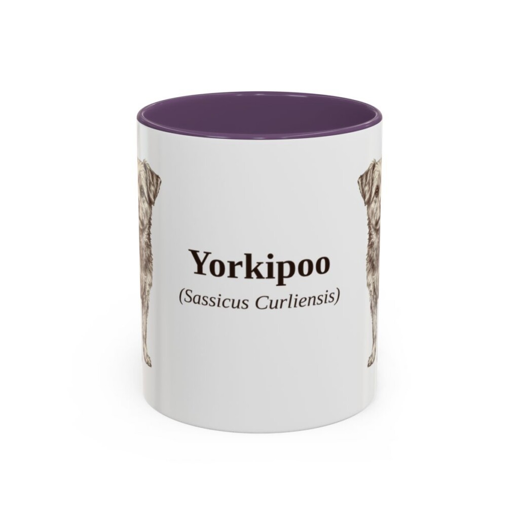 11oz-yorkipoo-mug-latin-purple 11oz Yorkipoo Latin Mug, Purple, front view