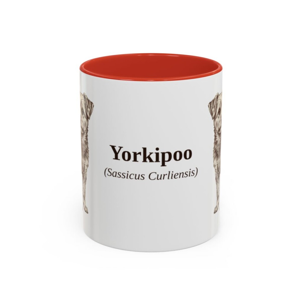 11oz-yorkipoo-mug-latin-red 11oz Yorkipoo Latin Mug, Red, front view