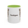 11oz Yorkipoo Mug, Light Green, front view