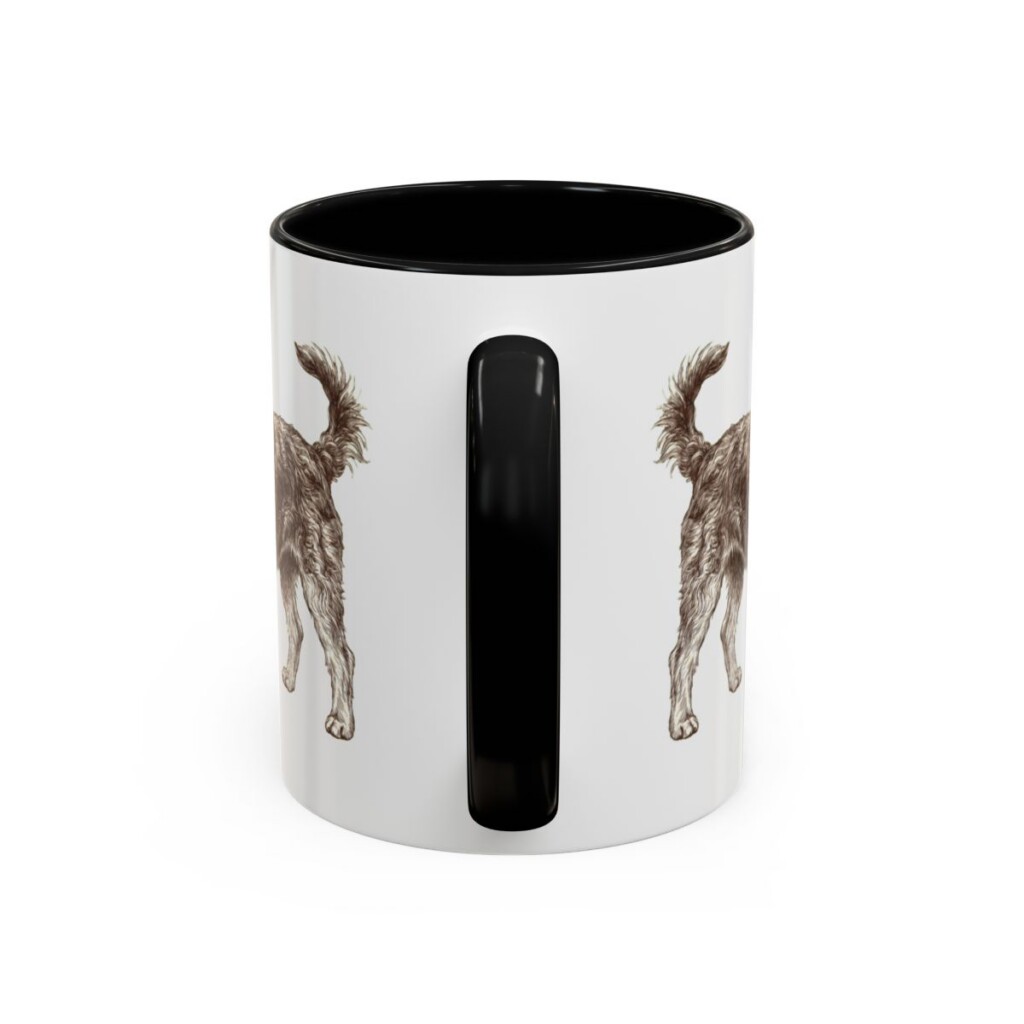 11oz Yorkipoo Dog Mom Mug, Black, back view
