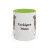 11oz Yorkipoo Dog Mom Mug, Light Green, front view