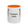 11oz Yorkipoo Dog Mom Mug, Orange, front view
