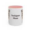 11oz Yorkipoo Dog Mom Mug, Pink, front view