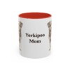 11oz Yorkipoo Dog Mom Mug, Red, front view