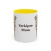 11oz Yorkipoo Dog Mom Mug, Yellow, front view