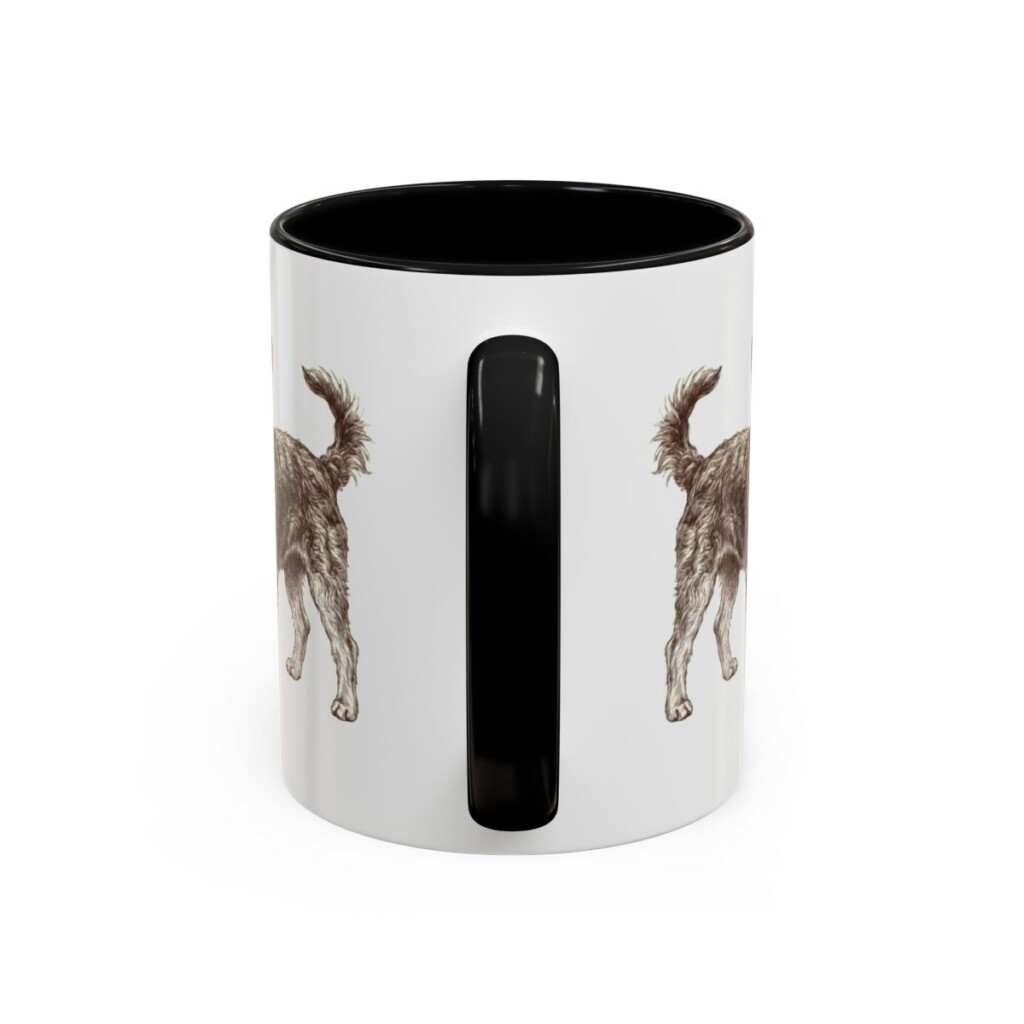 11oz Yorkipoo Mug, Black, back view