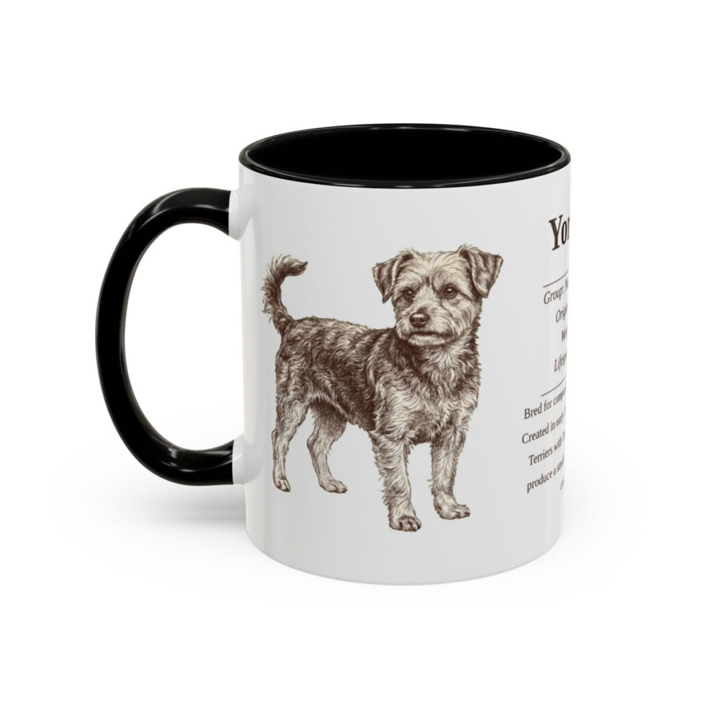 11oz Yorkipoo Mug, Black, left side view