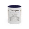 11oz Yorkipoo Mug, Navy, front view