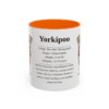 11oz Yorkipoo Mug, Orange, front view