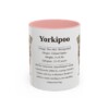 11oz Yorkipoo Mug, Pink, front view