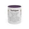 11oz Yorkipoo Mug, Purple, front view