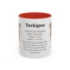 11oz Yorkipoo Mug, Red, front view