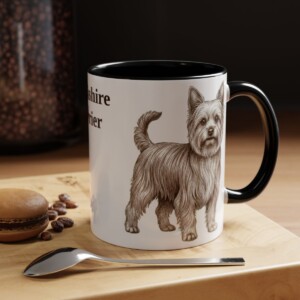 11oz Yorkshire Terrier Mug, Black, lifestyle photo