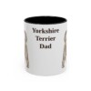 11oz Yorkshire Terrier Dog Dad Mug, Black, front view
