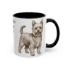 11oz Yorkshire Terrier Dog Dad Mug, Black, right side view