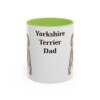 11oz Yorkshire Terrier Dog Dad Mug, Light Green, front view