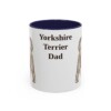11oz Yorkshire Terrier Dog Dad Mug, Navy, front view