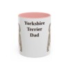 11oz Yorkshire Terrier Dog Dad Mug, Pink, front view