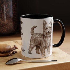 11oz Funny Yorkshire Terrier Mug, Black, lifestyle photo
