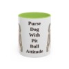 11oz Funny Yorkshire Terrier Mug, Light Green, front view