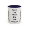 11oz Funny Yorkshire Terrier Mug, Navy, front view