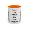 11oz Funny Yorkshire Terrier Mug, Orange, front view