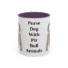 11oz Funny Yorkshire Terrier Mug, Purple, front view