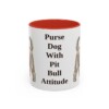 11oz Funny Yorkshire Terrier Mug, Red, front view