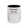 11oz Yorkshire Terrier Latin Mug, Black, front view