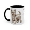 11oz Yorkshire Terrier Latin Mug, Black, left side view