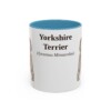 11oz Yorkshire Terrier Latin Mug, Light Blue, front view
