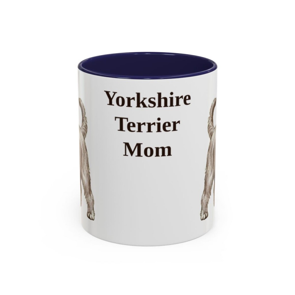 11oz-yorkshire-terrier-mug-mom-navy 11oz Yorkshire Terrier Dog Mom Mug, Navy, front view