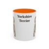 11oz Yorkshire Terrier Mug, Orange, front view