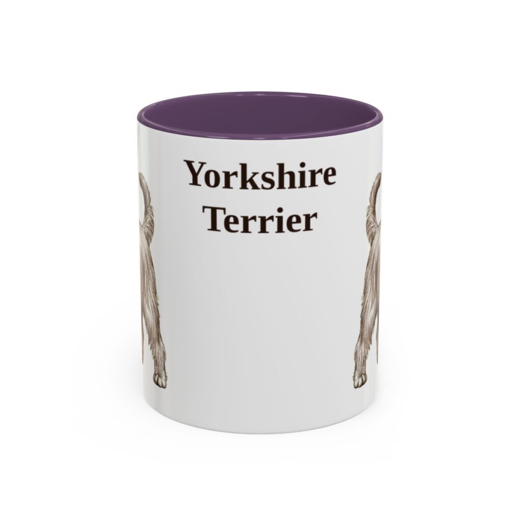 11oz Yorkshire Terrier Mug, Purple, front view