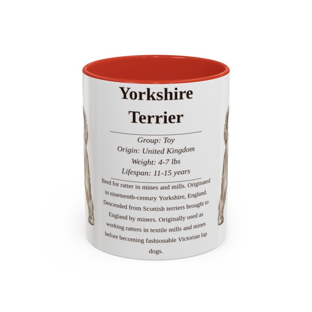 11oz-yorkshire-terrier-mug-writeup-red 11oz Yorkshire Terrier Mug, Red, front view