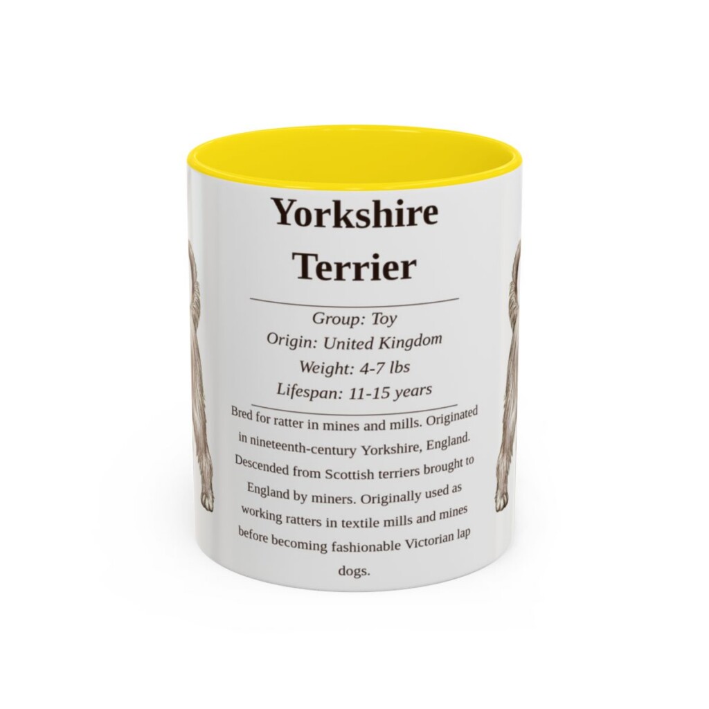 11oz-yorkshire-terrier-mug-writeup-yellow 11oz Yorkshire Terrier Mug, Yellow, front view