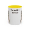 11oz Yorkshire Terrier Mug, Yellow, front view