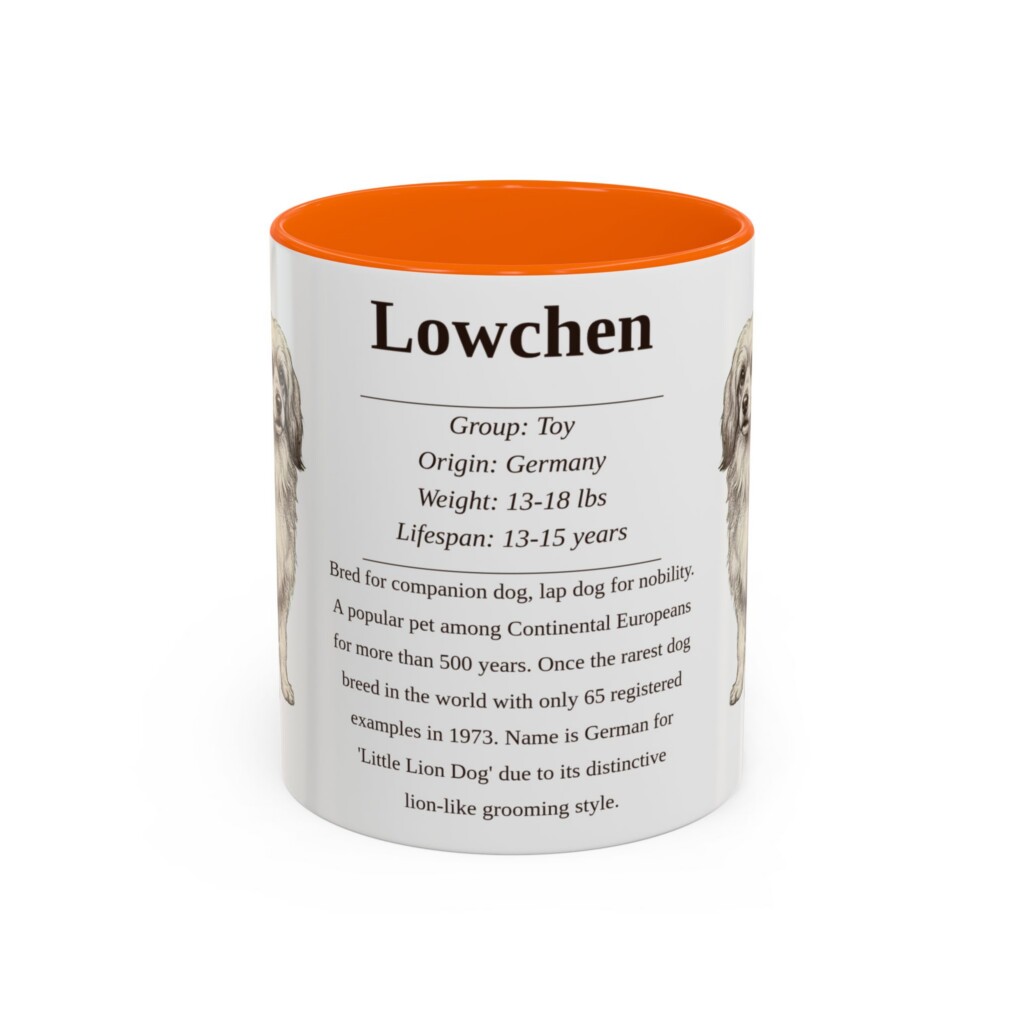 11oz Lowchen Mug, Pink, front view