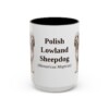 15oz Polish Lowland Sheepdog Latin Mug, Vintage Dog Coffee Mug, Dog Lover Gift