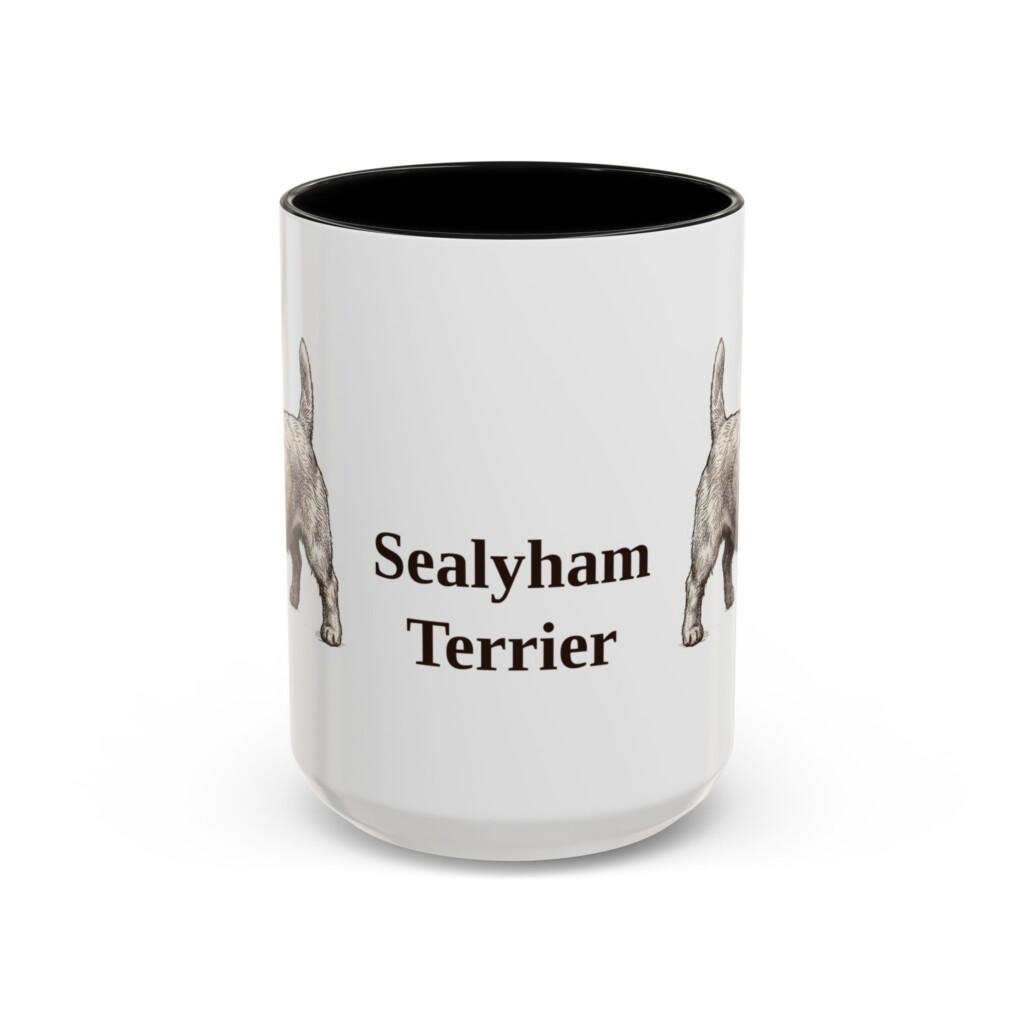 15oz Sealyham Terrier Mug, Vintage Dog Portrait Coffee Mug, Dog Lover Gift